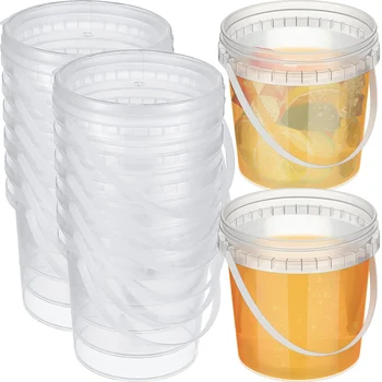 32oz Clar Găleți de Plastic cu Mâner Bea Rom Găleți Părțile Vin Bere 1000ml Congelator cuptor cu Microunde în condiții de Siguranță Containere de Depozitare a Alimentelor