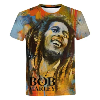 3D Cântăreț de Reggae Bob Marley Imprimare Tricou Copii Moda Streetwear Tricouri Barbati Harajuku Îmbrăcăminte Uscat Rapid T-shirt Tee