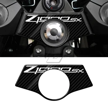 3D Fibra de Carbon Triplu Copac Jugul Capacul Protector Rezervor Tampon de Caz pentru Kawasaki Z1000SX 2011-2017