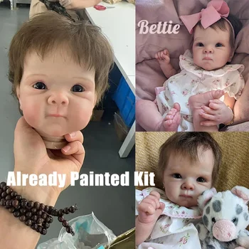 3D Pielii Fata Dulce Bebe Bettie Cu Mână de Rădăcini de Păr Papusa Piese Cu Membrele și Corpul de Pânză DIY Renăscut Papusa Kit Cadou pentru Copii