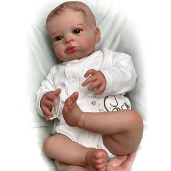 45 cm Lanny Bebe Renăscut Papusa Handmade Realiste Nou-născutului Baby Doll Care a Pictat De David Weisi Cu Pictura de Păr