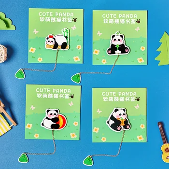 48 buc/lot Kawaii Panda Pandantiv Marcaj Drăguț Clipuri Liant Note Scrisoare Agrafă de Birou Rechizite Școlare