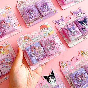4BUC Kuromi Melodia Mea Cinnamoroll Hello Kitty Desene animate Mini Partajare Carte Sanrio Pandantiv Mic Notepad Carte Drăguț Pagina de Caiet
