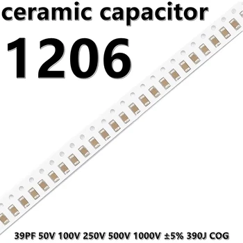 (50buc) 1206 39PF 50V 100V 250V 500V 1000V ±5% 390J COG 3216 SMD Condensatoare Ceramice