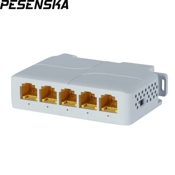 50pcs/lot,5 Port Gigabit POE Extender PoE Repetor 100/1000Mbps pe Șină DIN Rețea VLAN pentru POE 48V Camera Wierless AP CCTV