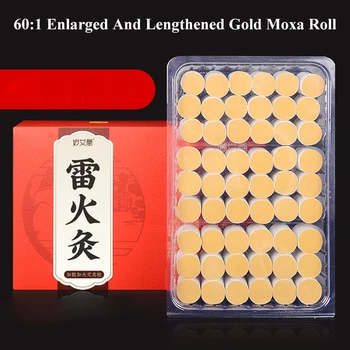 54Pc/Cutie 60:1 Aur Moxa Stick Prelungirea Îngroșarea Chinezești Moxibustion Moxa Rola Acupunture Terapie Meridian Masaj Cald
