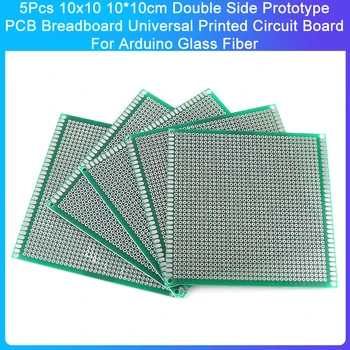 5Pcs 10x10 10*10cm Dublu Partea Prototip PCB Breadboard Universal de Circuit Imprimat Pentru Arduino Fibra de Sticla