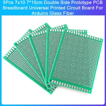 5Pcs 7x10 7*10 cm Lateral Dublu PCB Prototip Breadboard Universal de Circuit Imprimat Pentru Arduino Fibra de Sticla