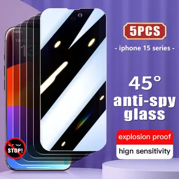 5Pcs 9D Privacy Glass smartphone de protecție pentru iphone X XR XS Max 15 14 Plus 13 12 Mini 11 Pro cu ecran protector din sticla temperata
