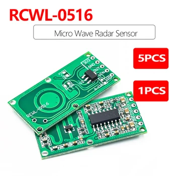 5Pcs RCWL-0516 Micro Wave Radar Întrerupător cu Senzor de Detecție 12M RCWL 0516 cuptor cu Microunde Corpul Uman Inducție Modul Inteligent 3.3 V