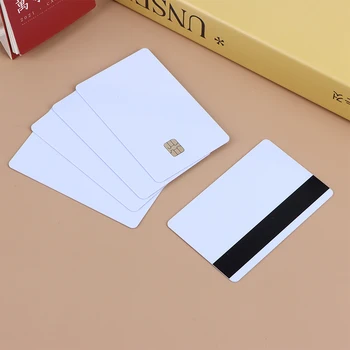 5Pcs Sle4442 Cip Blank Smart Card cu Banda Magnetica Hico 3 track Inkjet PVC Tip Contact Composite Card IC en-Gros