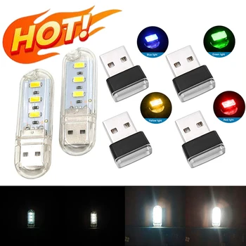 5V USB Lumina de Noapte LED-uri Lampă de Calculator de Putere Mobil de Încărcare Lumină de Lectură Mini Carte Lămpi Dormitor Birou Veioza de Iluminat