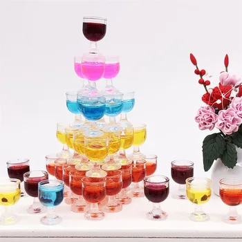 5pcs 1:12 Păpuși Mini Pahar de Vin Roșu în Miniatură Elemente Cocktail Casa Papusa Accesorii Bucatarie Bar Decoratiuni Partid Bea jucarii