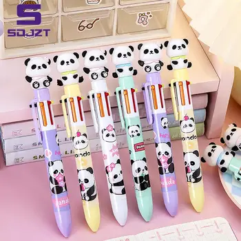 6 Culori Pix Desene animate Panda 0,5 mm pline de culoare de Cerneală Pixuri Kawaii Pen Scoala Rechizite de Birou Student Cadou de Papetărie