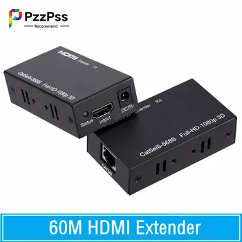 60M HDMI Extender Cable (Emițător și Receptor) Peste signle RJ45 Cat5e Cat6 Ethernet HDMI Expeditor și Receptor Pentru PC, Laptop DVD