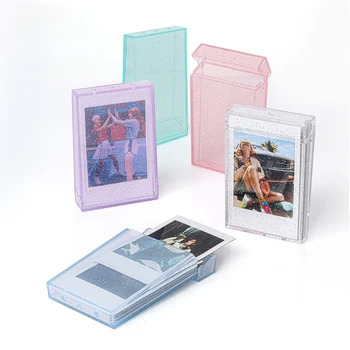 64/80 Buzunare Album Foto De 3 Inch Transparent Photocard Titularul Instax Mini Album De Stocare A Colecta De Carte Carte De Numele De Album De Fotografii