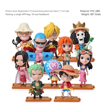 68 Generație De 10 Pc-Uri De One Piece Luffy Kawaii Luffy Zoro Hancock Nami Figurină Feminină Împăratul Model De Desene Animate Decorare