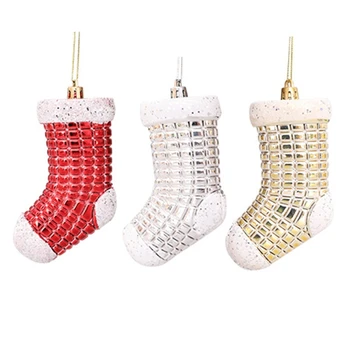 6pcs Ciorap de Crăciun Pom de Crăciun Șemineu Agățat Ciorapii Decoratiuni Ornament