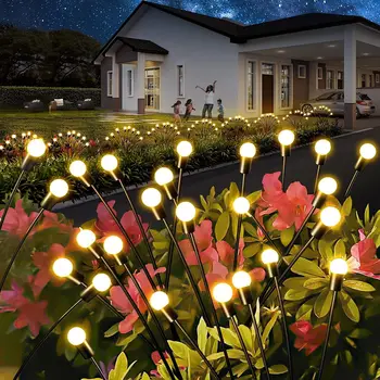 8 Capete de LED-uri Alimentate Solar Firefly Lumini de Gradina în aer liber Gazon Lampa Impermeabil Decor pentru Curte Cale Peisaj de Basm Lumini
