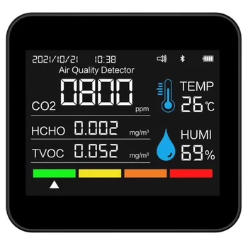 9-în-1 de Calitate a Aerului Monitor CO2 Metru APP BT Dioxid de Carbon Detector de PM2.5 PM1.0 PM10 Temperatură și Umiditate Senzor de CO2