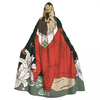 Adult Mantie Pelerină Cu Glugă Amuzant Ce Oscilează Pug Print Medieval Costum Vrajitoare Wicca Vampir Elf Purim Petrecere De Carnaval