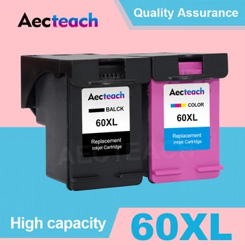 Aecteach Pentru HP 60 XL Remanufacturate Înlocuire a Cartușului de Cerneală 60XL Pentru Deskjet F4440 F4480 D2530 D2545 F2430 F4224 Printer