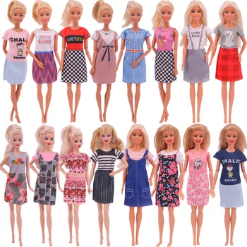 Aleatoare 10 buc Rochie Barbie Haine de Moda de Înaltă Calitate Haine Handmade, Haine De 30cm Păpușă Jucărie Fata de Ziua de nastere Cadou