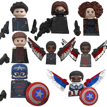 Anime Cărămizi, Blocuri Marvel Soldat De Iarnă Falcon Captain America Mini Figurine De Asamblare Jucarii Copii Cadou
