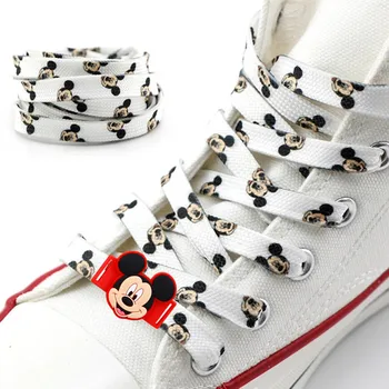 Anime Disney Mickey Mouse 1pair Șireturile Minnie Șiret Catarama Desene animate Pantofi Decor Kawaii Accesorii Bărbat Femeie Copil Cadouri