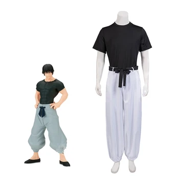 Anime Jujutsu Kaisen Fushiguro Toji Cosplay Costum Adult, Barbati Maneca Scurta Top Pantaloni Costum Petrecere De Halloween Uniformă