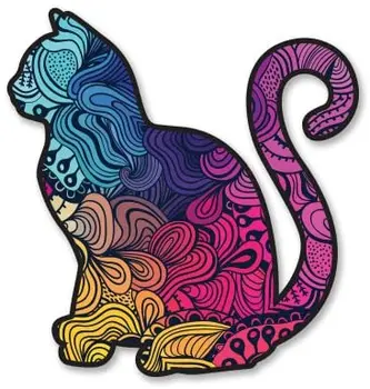 Arta De Perete Pisica Model Colorat Drăguț Modă Vinil Autocolant - Masina Fereastră Bara Laptop