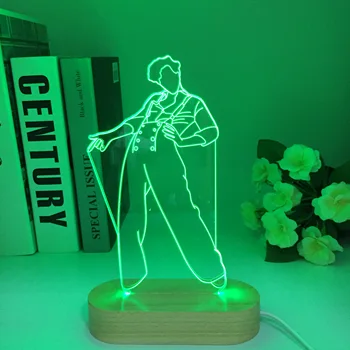 Arta de Lemn Harry Figura 3D Lumina de Noapte Touch Proiecție Stil de Afișare Potrivit Pentru Cadouri Copii Decorare Camera Lampă de Noptieră