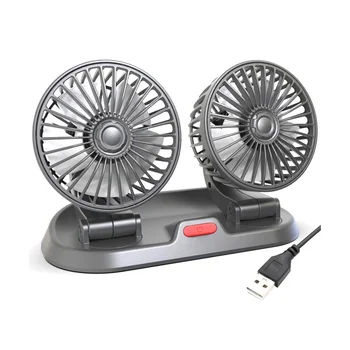 Auto USB Fan Cap Dublu Ventilator Portabil Auto Ventilatorului de Răcire Vânt Mare Ventilator Electric, Mașină de Pliere Ventilator pentru Masina de uz Casnic