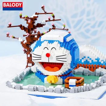 BALODY Doraemon bloc de primăvară fierbinte model anime Kawaii caracter hand-made, DIY asamblate fata jucărie ornamente pentru baieti cadouri
