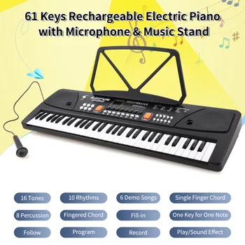 BIGFUN 61 de Taste Orga Electronica Multifunctionala Copii Pian Electric Set Digital de Muzică Electronică Tastatura cu Microfon