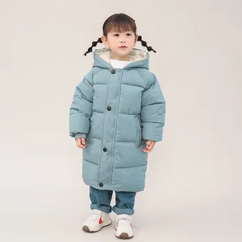 Baieti de Iarna pentru Fete de pluș cald jacheta cu gluga 2-10 ani la modă în aer liber în jos strat îngroșat 2023 nou haine pentru copii