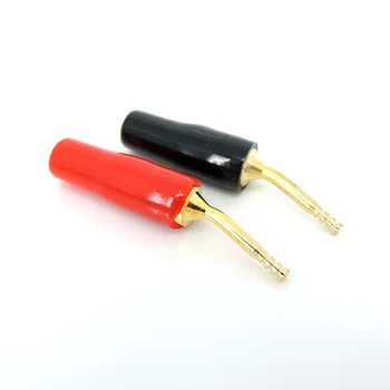Banană 2mm Prize Adaptor Negru Rosu Cupru placat cu Aur Difuzor Audio Cablu Conector îndoit terminal Pin Prize m