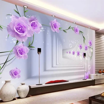 Beibehang tapet Personalizat crescut 3D stereo foto murală living TV de fundal gazete de perete decor acasă papel de parede tapet