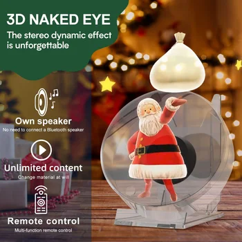 Birou Decor 3D Holografic Proiector LED Holograma Fan Publicitate Mașină Ochiul liber Desktop 3D Stereo de Afișare la Distanță X-mas Cadouri