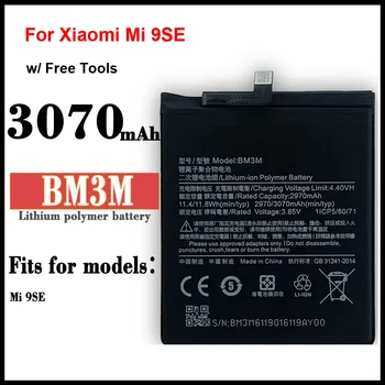  Calitatea Bateriei BM3M Pentru Xiaomi Mi9 SE Km 9 SE 3070mAh de Mare Capacitate Reîncărcabilă de Înlocuire Telefon Batteria +Instrumente