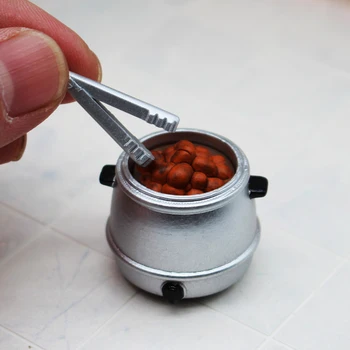 Casă De Păpuși În Miniatură Alimente Simulare Ceai Supa De Ou Oală De Simulare Model Alimentar Jucărie Pentru Mini-Casă De Păpuși Decor Accesorii
