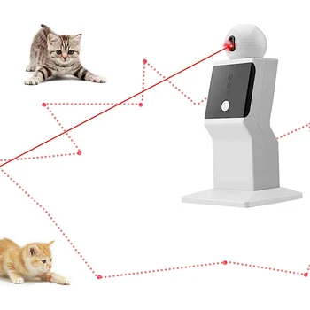 Cat Laser Jucărie Automată Mișcare Aleatorie Interactive Cu Laser Inteligent Pisica Jucarie De Interior Cat Punct Roșu Exercitarea Jucarii Amuzante Crazy Toys 2023