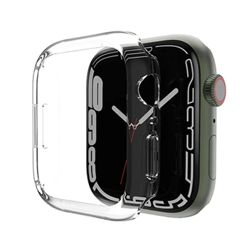 Caz Pentru Apple Watch 7 41MM 45MM Capacul Greu PC-ul Bara de protecție din Plastic Coajă de Protecție Pentru iWatch Seria 7 41mm 45mm Trupa Accesorii