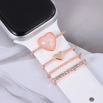 Ceas Inteligent Inel Cu Diamant Farmecele Metalice Curea Decorative Farmece Banda Ornament Pentru Apple Watch Curea Samsung Huawei Watch