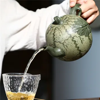 Chineză Boutique Oală de Ceai de Simulare Pepene Model de Lut Violet Ceainic Ceainic Ceremonia Ceaiului Handmade Personalizate 700ml
