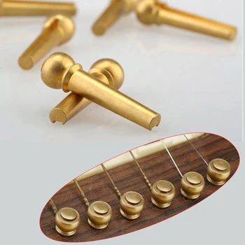 Chitara Accesorii Metalice Chitara Pin 6Pcs Alamă Chitara Podul Ace End Pin Pentru Folk Chitara Acustica Piese Accesorii