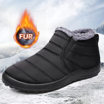 Cizme de Oameni de Zăpadă în aer liber Bărbați Bocanci pentru Drumeții de Iarnă Pantofi Pentru Bărbați Pantofi Ușoare Bărbați Impermeabil Cizme Glezna Pantofi de Lucru Încălțăminte