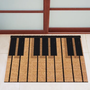 Clape de pian, Note Muzicale Ușa din Față Mat Mare-Exterior/Interior, Usa de Intrare Mat Acasă Durabil Ușor De Utilizat 45 X 75Cm