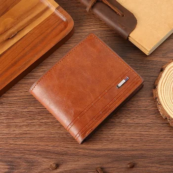 Comerțul exterior nouă oameni de afaceri portofelul loc explozive tendință de moda pentru bărbați scurt multi-card cu fermoar geanta