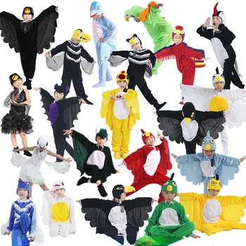 Copilul Animal Adult Pasare Înghiți Vultur Grangur Papagal Ciocănitoarea Rochie Fancy Salopeta Cadouri Set De Cosplay Costum De Halloween